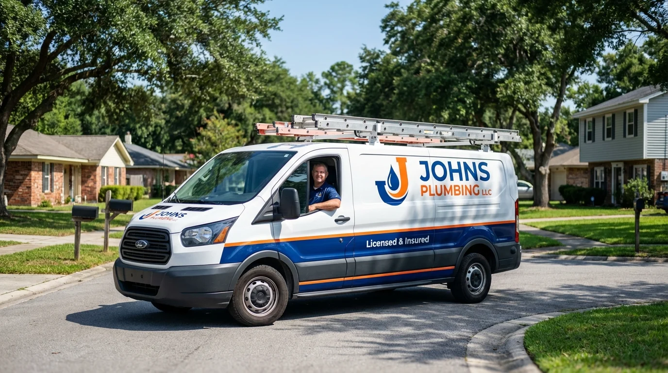 Johns Plumbing LLC service van in Fort Loramie, OH
