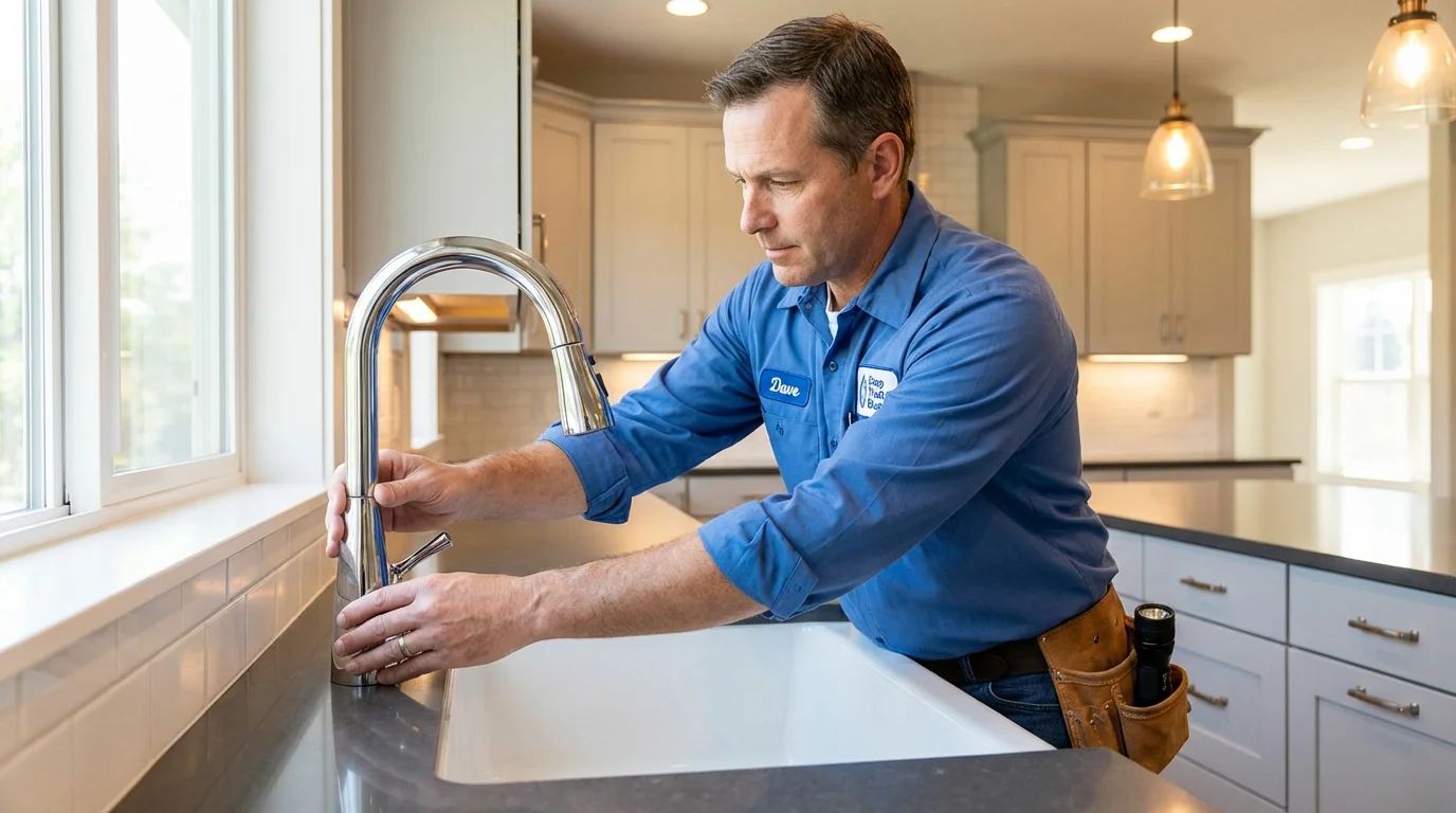 Kitchen faucet installation by Johns Plumbing LLC in Fort Loramie